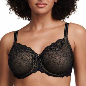 Chantelle Rive Gauche Full Coverage Unlined Bra Black size 36G